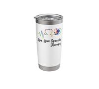 Speech Therapist Therapy Assistant SLP Tie Dye Live Love Stainless Steel Insulated Tumbler