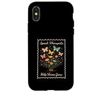 Speech Therapists Help Voices Grow | SLP Floral Butterfly Case for iPhone X/XS
