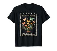 Speech Therapists Help Voices Grow | SLP Floral Butterfly T-Shirt