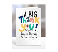 Speech Therapy Basics Lecturer card, Thank You, Thanks, Thankyou, Miss you Goodbye, Farewell, Gifts for men, women, presents for Christmas, female, male, A5-151_164