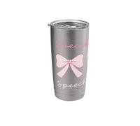 Speech Therapy Coquette Pink Bows SLP Speech Pathology Stainless Steel Insulated Tumbler