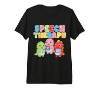 Speech Therapy Dinosaur Speeh Language Pathology SLP Premium T-Shirt