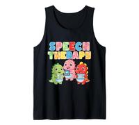 Speech Therapy Dinosaur Speeh Language Pathology SLP Tank Top