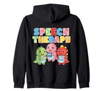 Speech Therapy Dinosaur Speeh Language Pathology SLP Zip Hoodie
