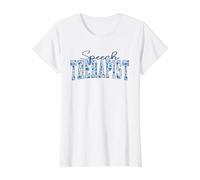 Speech Therapy Funny Speech Therapist Language Pathologist Value Graphic T-Shirt, Women, White, S