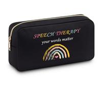 Speech Therapy Gifts Cosmetic Bag Appreciation Gifts for Speech Language Pathologist Speech Therapist Gift for Women Makeup Bag for Friend Speech Pathologist Christmas Birthday Gifts