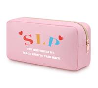 Speech Therapy Gifts Cosmetic Pouch Thank You Appreciation Presents for Women Speech Language Pathology Friend Sister Language Pathologist Gift Birthday Christmas Makeup Travel Pouch