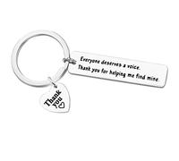 Speech Therapy Gifts Keyring Everyone Deserves A Voice Keyring Speech Therapist Gifts Speech Language Pathologist Gifts Christmas Birthday Gifts Thank You Gifts for Therapist