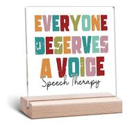 Speech Therapy Gifts Speech Language Pathologist Decor for Women Men Desk Decorative Sign SLP Appreciation Gift for Women Men Birthday Christmas Graduation SLP Month Gift for SLPs Therapists