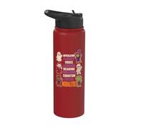 Speech Therapy Halloween SLP Monster Squad Articulation Stainless Steel Insulated Water Bottle