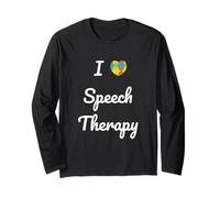 Speech Therapy Heart SLP Language Pathologist Communication Long Sleeve T-Shirt