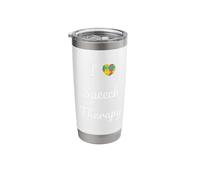 Speech Therapy Heart SLP Language Pathologist Communication Stainless Steel Insulated Tumbler