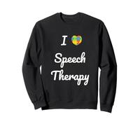 Speech Therapy Heart SLP Language Pathologist Communication Sweatshirt