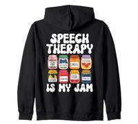 Speech Therapy is my Jam Speech Pathology SLP Retro Zip Hoodie