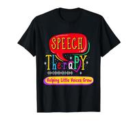 Speech Therapy Pathologist Language Therapist Spring Flower Value Graphic T-Shirt, Men, Black, S