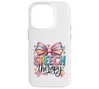 Speech Therapy Rainbow Bow SLP Advocate Case for iPhone 14 Pro