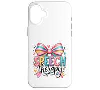 Speech Therapy Rainbow Bow SLP Advocate Case for iPhone 16 Plus