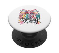 Speech Therapy Rainbow Bow SLP Advocate PopSockets Adhesive PopGrip