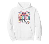 Speech Therapy Rainbow Bow SLP Advocate Pullover Hoodie