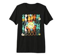 Speech Therapy Retro Speech Language Pathologist Therapist Premium T-Shirt