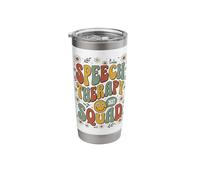 Speech Therapy Squad Groovy Speech-Language Pathologist SLP Stainless Steel Insulated Tumbler