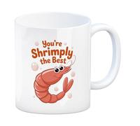 speecheese Smiling Shrimp - You’re Shrimply The Best Mug for Shrimp Lovers - Quirky Design for Morning Coffee or Tea