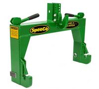 SpeeCo 3-Point Quick Hitch Category 1 Tractor Implement Adaption, No Bushings Required, Green Powder Coat, 2000 lb Lift Capacity