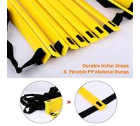 Speed Agility Training Ladder, 12 Adjustable Flat Rungs 6m for Football Soccer, Made of PP Material for Years Texting, with Long Service Time, Individual Rungs Can