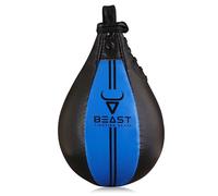 Speed Bag Boxing Ball Hanging Swivel, Genuine Leather Dodge Striking Mount Kit wall mounted, MMA Muay Thai Punching Fitness Workout Kicking Martial Arts Trainning (Blue, Without Swivel)