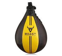 Speed Bag Boxing Ball Hanging Swivel, Genuine Leather Dodge Striking Mount Kit wall mounted, MMA Muay Thai Punching Fitness Workout Kicking Martial Arts Trainning (Yellow, Without Swivel)