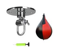 Speed Bag, Pear Ball Punching Bag Set, Boxing Speed Equipment with Swivel, Great for Trainers & Reflex Training, Adjustable Height 30cm/11.81 Inches for Gym & Home Use