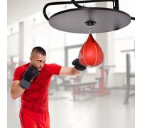 HOMCOM Wall-mounted Punching Ball Height Adjustable Hanging Speedball Platform Set Frame Stand Boxing Sports