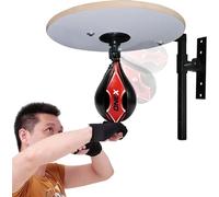 Speed Bag Platform with Speed Ball Included, Boxing Speedball Platform,360° Swivel, Height Adjustable - Complete Boxing Training Set for Home Gym & MMA (Red/Black)
