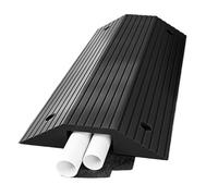 speed bump, 2 Channel Cable Protective Cover Ramp Pad for Floor Cord Cable Ramp Hose Protector(17.12x29.92x3.74")