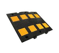 Speed Bumps,Eye-ching Car Ramp,Rubber Threshold Ramp Pads,Bolt-Down Suitable for Driveway Garage Parking Lot(60x50x3cm)
