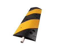Speed Bumps for Road, Cable Protector Ramp, Rubber Speed Bump with 4 Screws, for Roads, Parking Lots, Concrete(Channel)