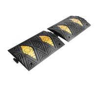 Speed Bumps,Rubber and Plastic Threshold Ramp Pads,Eye-ching Car Ramp,Bolt-Down Suitable for Parking Lot School Warehouse(50x35x4cm-2pcs)