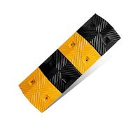 Speed Bumps,Rubber Threshold Ramp Pads,Bridge Type Traffic Calming Hump,Bolt-Down Suitable for Asphalt Concrete Macadam(100x35x7cm)