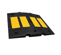 Speed Bumps,Rubber Threshold Ramp Pads,Bridge Type Traffic Calming Hump,Bolt-Down Suitable for Asphalt Concrete Macadam(60x50x5cm)