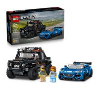 LEGO Speed Champions Jaguar Project 7 & Land Rover Defender - STEM Model Kit w/ 2 Car Toys & 2 Driver Minifigures - Birthday Gift for 10+ Year Old Boys - 77264