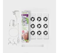 SPEEDCOMFORT Discrete Radiator Fan (Pack of 3) & Mounting Hooks, White