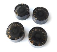 Speed Control Knobs - 18/24 spline - Volume Tone for Gibson & Epiphone Les Paul - Black Gold (2x Knob 24 Spline)