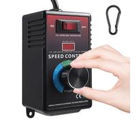 Speed Controller, AC 220V-240V Motor Fan Speed Controller 15A Max 4000W Power Electronic Voltage Regulator with LED Display, Temperature Speed Dimmer for Angle Grinder/Blower/Electric Drill