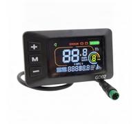 Speed Controller Electric Bike Display Meter Panel With M8 Waterproof Plug supports 24V 36V 48V systems rectangular compact profile suitable for city