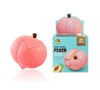 Speed Cube,3D Fruit Cube 3X3 Peach Shaped Magic Cube,1:1 Realistic Educational Toys Puzzle Brain Teaser