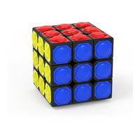 Speed Cube for Blind, 3D Embossed Relief Effect Braille Magic Cube IQ Reasoning Games Puzzles Special for The Blind Person for Weak Vision