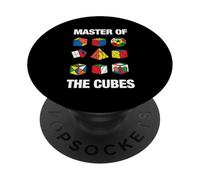 Speed Cube Puzzle Cubing Master Of The Cubes PopSockets Adhesive PopGrip