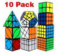 Speed Cube Set,magic Cube Bundle 2x2 3x3 4x4 5x5 Pyramid - Puzzles Cube Toys Gift Set Of 10