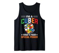 Speed Cuber 3x3 Cube Game Puzzle Speed Cubing Vintage Toy Tank Top