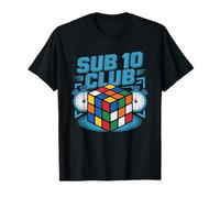 Speed Cuber Competitive Timer Sub 10 Seconds Identity Puzzle T-Shirt